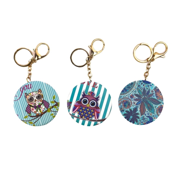 Дитяче дзеркальце-брелок 7 см різнобарвний