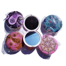 / Дзеркало TK Union Group кругле, з друком на пластику, у дисплеї, 2 звичайних дзеркала, дизайни мікс, візерунок, 7см