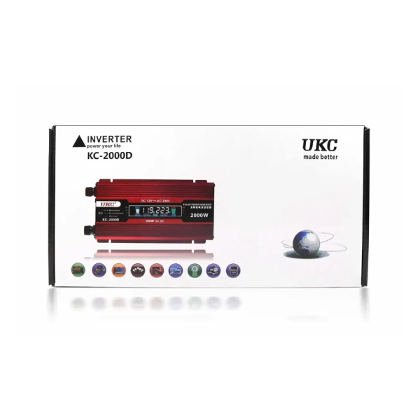Інвертор UKC AC/DC KC-2000D 2000W, 12/220В new
