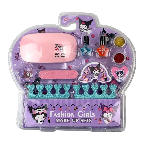 Набір для дитячого манікюру Куромі 1767-6D з лампою фіолетовий