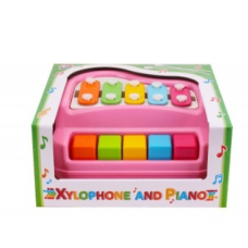 Іграшковий ксилофон-фортепіано Technok Toys 7907 20 см рожевий