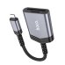 Кардридер зовнішній MicroSD+SD HOCO UA25 Apple Lightning сріблястий