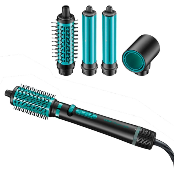 Фен-щітка VGR V-475 5в1 1500 Вт чорний з блакитним