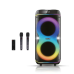 Колонка портативна з 2 мікрофонами та пультом ZXX 8085 Bluetooth LED FM чорний