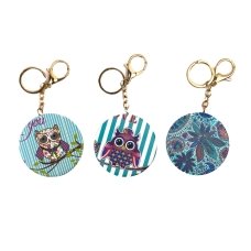 Дитяче дзеркальце-брелок 7 см різнобарвний