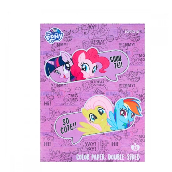 / Папір кольоровий А4 15 л Kite LP21-250 двосторонній(для дівчаток)