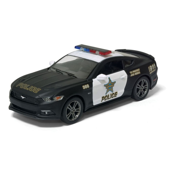 Іграшкова машинка моделька KiNSMART KT5386WP Ford Mustang GT Police метал 12 см інерційна чорний