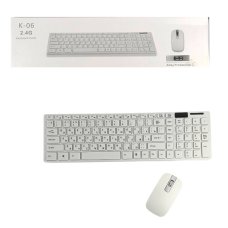 Комплект бездротовий клавіатура та миша Keyboard Dock K06 білий