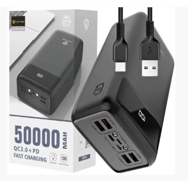 / Павербанк Lenyes PX591 50000mAh 20w+PD Quich Charge