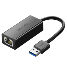 Перехідник USB М/RJ-45 F 10 см UGREEN CR111 Gigabit Ethernet Adapter чорний