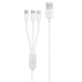 Кабель 3в1 USB/Apple Lightning+Type-C+microUSB 1 м WUW X179 2 A білий