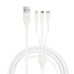 Кабель 3в1 USB/Apple Lightning+Type-C+microUSB 1 м WUW X179 2 A білий