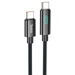 Кабель Type-C/Type-C 1.2 м HOCO U125 Benefit з дисплеєм 100 Вт чорний