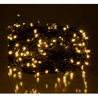 Гірлянда Нитка вулична 300 LED 30 м від мережі чорна нитка, жовтий new