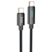 Кабель Type-C/Type-C 1.2 м HOCO U125 Benefit з дисплеєм 100 Вт чорний Кабель Type-C/Type-C 1.2 м HOCO U125 Benefit з дисплеєм 100 Вт чорний