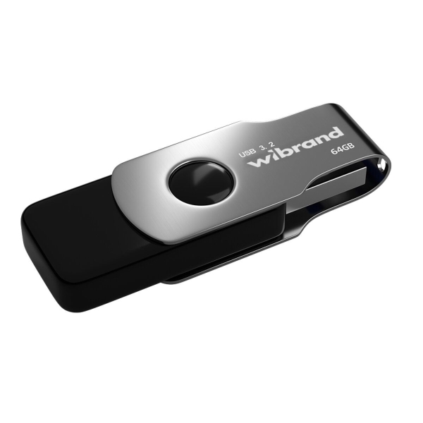 Флеш пам'ять USB 64 GB Wibrand Lizard USB 3.2 Gen1 чорний