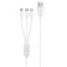 Кабель 3в1 USB/Apple Lightning+Type-C+microUSB 1 м WUW X179 2 A білий