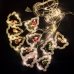 Світлодіодна гірлянда-завіса прозорий дріт Фігурки в ялинці 10 LED Magic Lights 3 х 0.6 м теплий білий