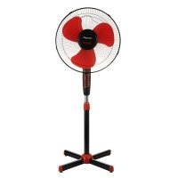 Вентилятор підлоговий Vilgrand VF400 діаметр 40 см чорний з червоним