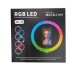 Кільцева лампа 33 см 3D-33 USB LED RGB з тримачем