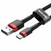 Кабель USB/Type-C 0.5 м Baseus Cafule 3 А чорний з червоним Кабель USB/Type-C 0.5 м Baseus Cafule 3 А чорний з червоним