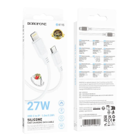 Кабель BOROFONE BX115 1m  Lotto PD silicone charging data cable iP White new