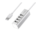 USB-хаб зовнішній 4 порти HOCO HB1 0.8 м сріблястий