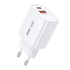 Мережевий зарядний пристрій REMAX GaN Fast Charging Charger A+C U187-AC30W EU new