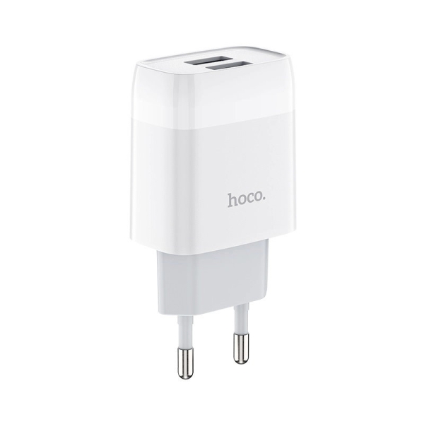 Зарядний блок живлення 2xUSB HOCO C73A Glorious 12 W 5 V 2.4 A білий