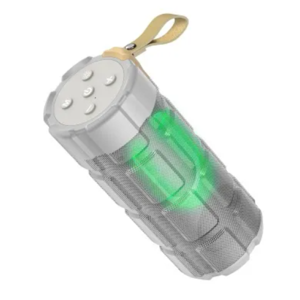 Колонка портативна HOCO HC7 Pleasant Bluetooth LED FM сірий