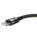 Кабель USB/Apple Lightning 2 м Baseus Cafule Cable 1.5 А чорний зі сріблястим