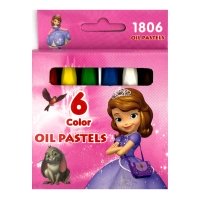 Олівці кольорові 6 шт Oil Pastels WL1806 воскові 6 кольорів