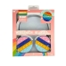 Навушники дитячі бездротові накладні POP IT Rainbow Headset 950BT FM MP3 Bluetooth білий