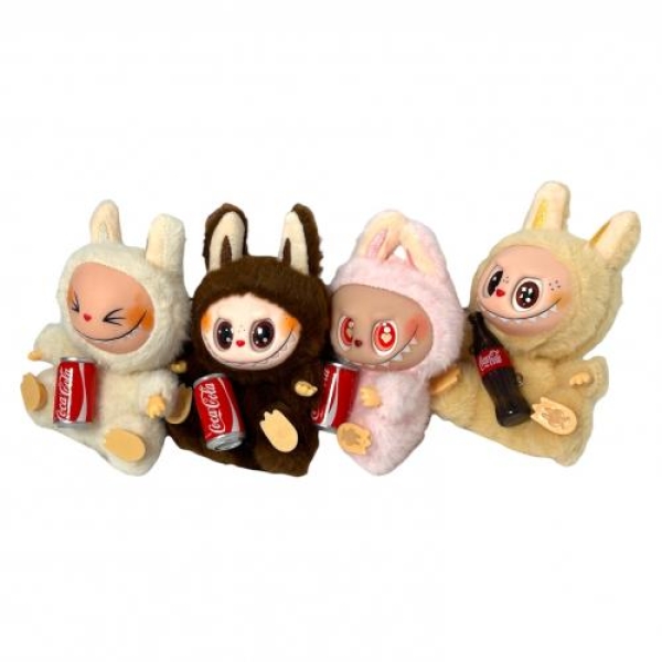 М'яка іграшка-брелок LABUBU COCACOLA (Прозора коробка), LA-6023 new