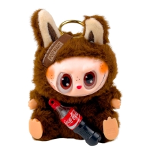 М'яка іграшка-брелок LABUBU Coca-Cola LA-6023 20 см коричневий