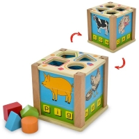 Ігровий набір сортер Куб Tree Toys MD-1853 дерево 4 фігури різнобарвний
