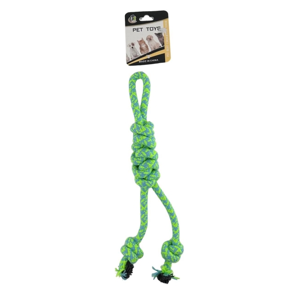 Жувальна іграшка для собак Канат 648 32 см зелений з блакитним