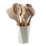 Кухонний набір Empire EM-5549 Крем настільний 12 предметів силікон бежевий