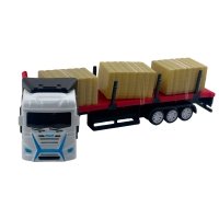 Іграшкова вантажівка 668-9-22 пластик 31 см інерційна білий з чорним