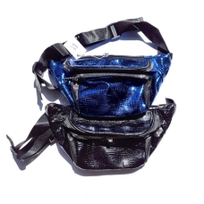 / Сумка-бананка жіноча, шкір-зам, спортивна, на пояс, синій