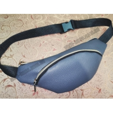 / Сумка-бананка жіноча, шкір-зам, спортивна, на пояс, сірий