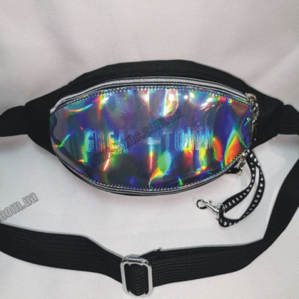 / Сумка-бананка GREAT-TOMN унісекс, оксфорд, спортивна, глянцева, на пояс, голубий