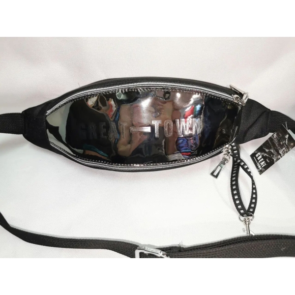 / Сумка-бананка GREAT-TOMN унісекс, оксфорд, спортивна, глянцева, на пояс, золотий