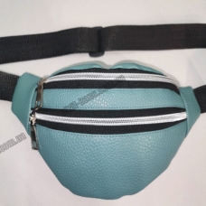 / Сумка-бананка жіноча, шкір-зам, спортивна, на пояс, бірюзовий