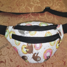 / Сумка-бананка жіноча, тканинна, спортивна, на пояс, кольоровий