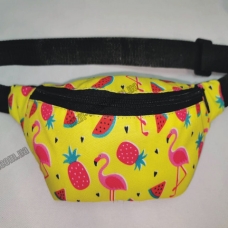 / Сумка-бананка жіноча, тканинна, спортивна, на пояс, кольоровий 3200