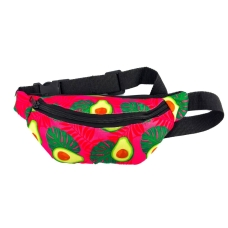 Сумка-бананка дитяча поясна Авокадо 22 х 11 х 6 см текстиль рожевий