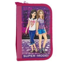 Пенал-книжка Kidis Super Model 2 відділення 19 х 12 см рожевий