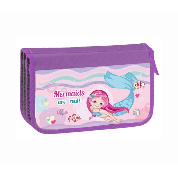 / Пенал потрійний картон KIDIS, серія Mermaid