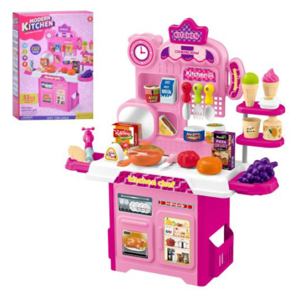 Кухня 922-207 (24шт) 38-20-в50см, плита, посуд, продукти new